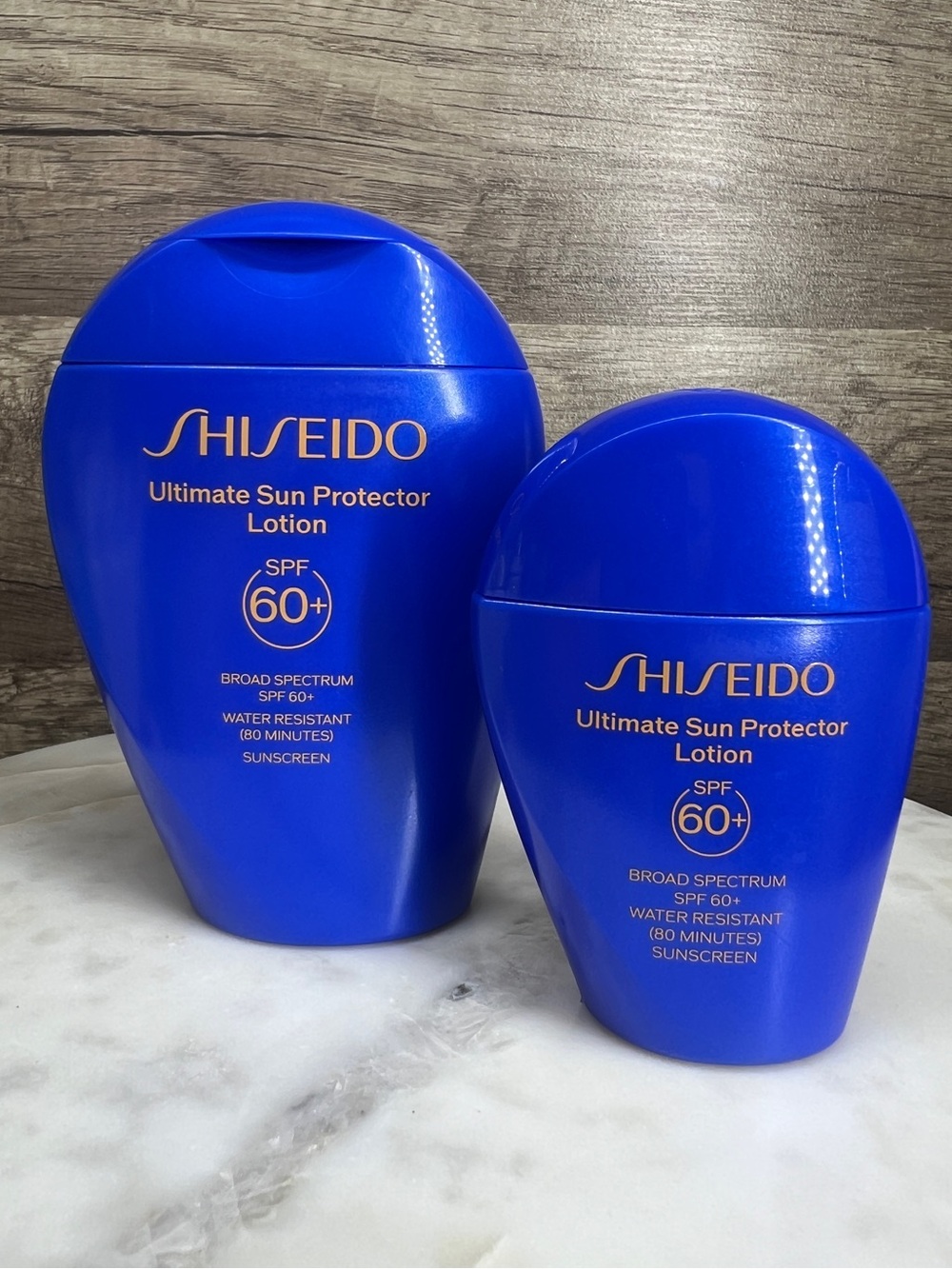 Shiseido Ultimate Sun Protector Lotion SPF 60+  Set of 2 Full Size & Travel Size